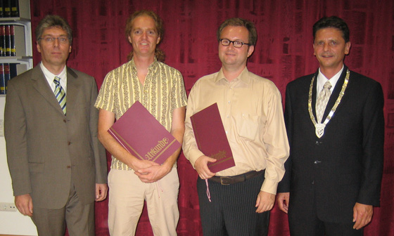 Träger des Kulturpreises 2005 Stefan Betz und Thomas Blieninger