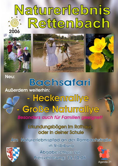 Agenda 21 - Naturerlebnisraum Rettenbach - Plakat Bachsafari 2006