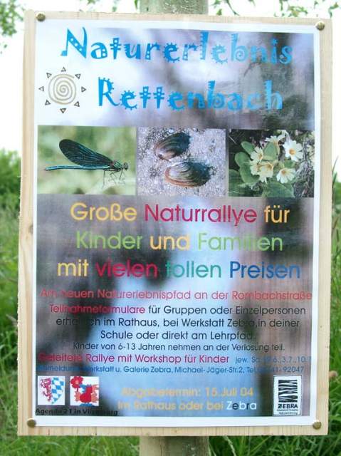 Agenda 21 - Naturerlebnispfad am Rettenbach - Eröffnung 2004 - Plakat