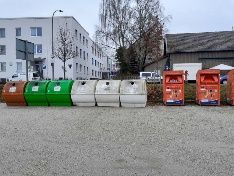 Neuer Standort für Altglas- und Altkleidercontainer